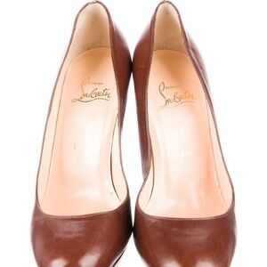 Christian Louboutin Brown Leather Heels